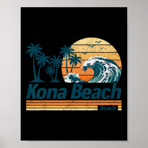 Kona Beach Group Matching Familienurlaub Sommer Poster