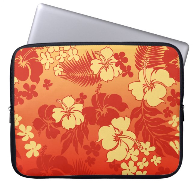Kona Blend Hawaiian Hibiskus Neoprene Wetsuit Laptopschutzhülle (Vorderseite)
