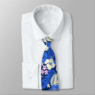 Kona Bucht-hawaiischer Hibiskus-Aloha Shirt-Druck Krawatte