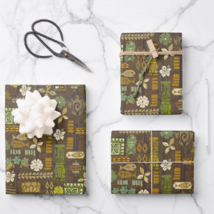 Kona Coast Tiki Tropix Geschenkpapier Set