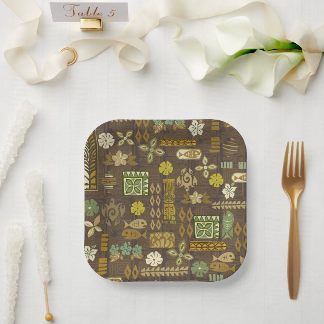 Kona Coast Tiki Tropix Pappteller (Hochzeit)