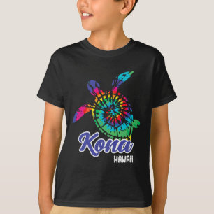 Kona Hawaii Gefärbte Krawatte Rettete Sea Turtles T-Shirt