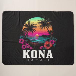 Kona Hawaii hawaiianische Hibiskusblumen Surfer Sherpadecke