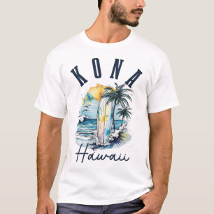Kona Hawaii hawaiianisches Surf Vintage Surfer Sur T-Shirt