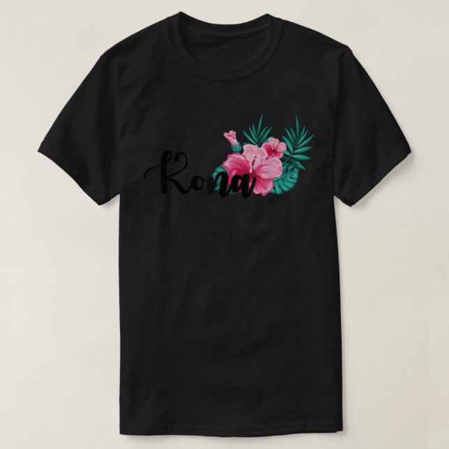 Kona Hawaii Niedlich Hibiskus Blume Hawaiian  T-Shirt (Design vorne)