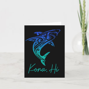 Kona Hawaii Shark Diving Fishing Surfer Ha Karte