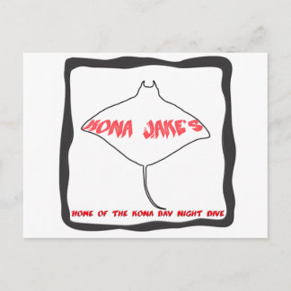 Kona Jake's Manta Ray Dive Post Card Postkarte