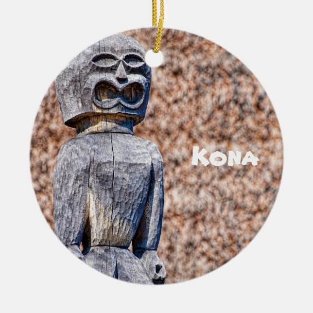 Kona Keepake - Tikis Keramik Ornament (Vorne)