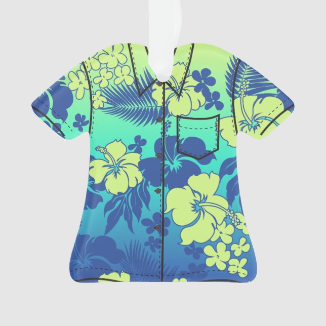 Kona Mischungs-hawaiisches Hibiskus-Flora-Aloha Ornament (Vorderseite)