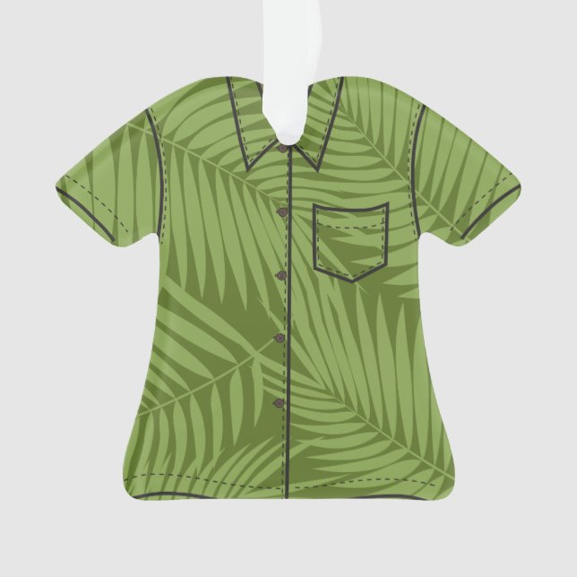 Kona Palms Hawaiian Leaf Tropical Aloha Shirt Ornament (Vorderseite)