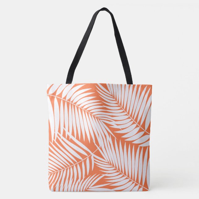 Kona Palms Hawaiian Leaf Tropical Beach Bag Tasche (Vorderseite)
