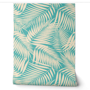 Kona Palms Hawaiian Tropical Leaf - Türkis Tapete
