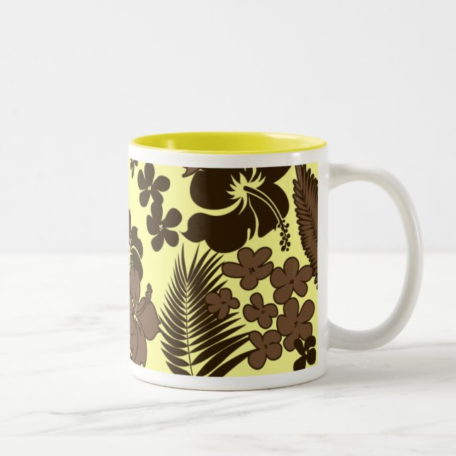 Kona Time Hawaiian Hibiskus Zweifarbige Tasse (Rechts)