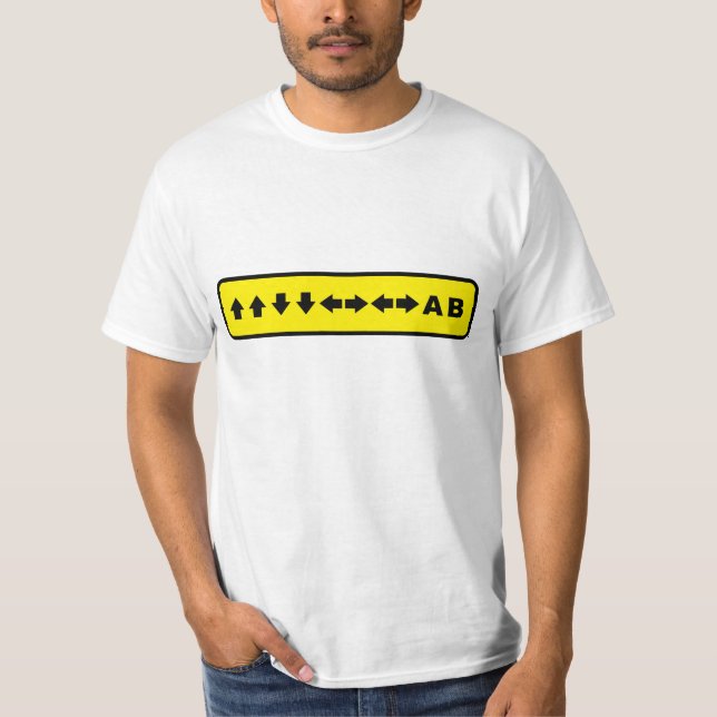 Konami Code ,(Yellow) T-Shirt (Vorderseite)