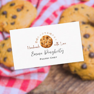 Konditor Bäckermeister Cookie Bäcker Schokoladenst Visitenkarte