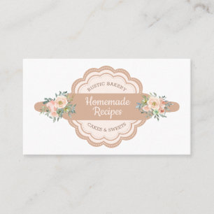 Konditor Rezept für hausgemachte Bäckerei Visitenkarte