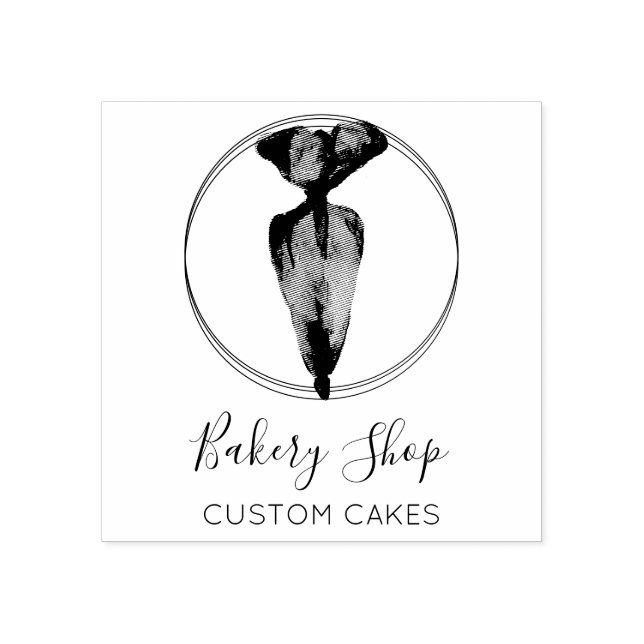 Konditorei Bag Cake Business Bäckerei Gummistempel (Prägung)