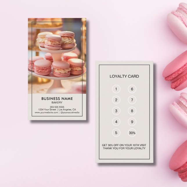Konditorei für Bäckereien Treuekarte (Custom Bakery Confectionery Cake Shop Loyalty Card)