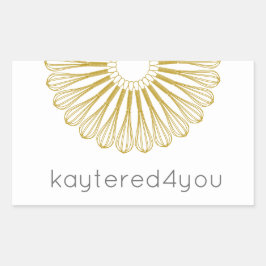 Konditorei Koch Backflüster Moderner Catering Rechteckiger Aufkleber