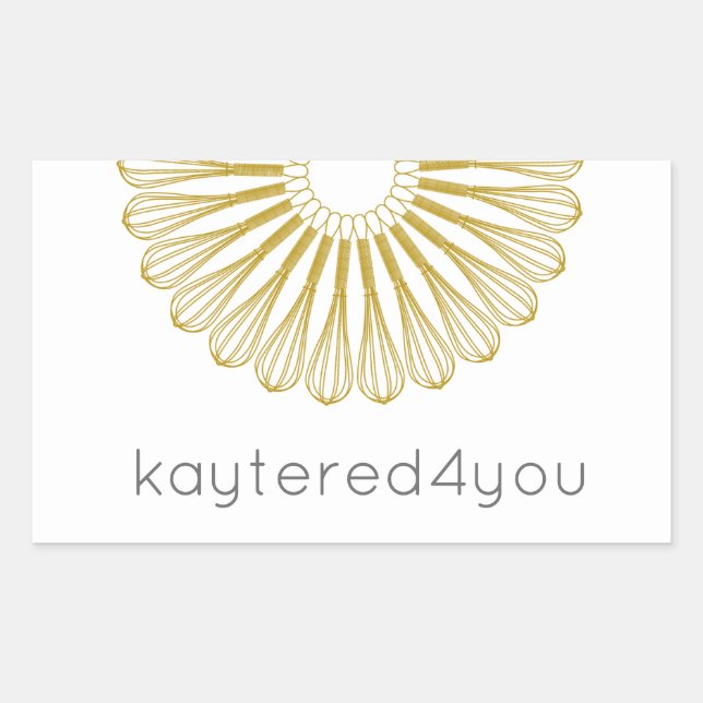 Konditorei Koch Backflüster Moderner Catering Rechteckiger Aufkleber (Vorderseite)