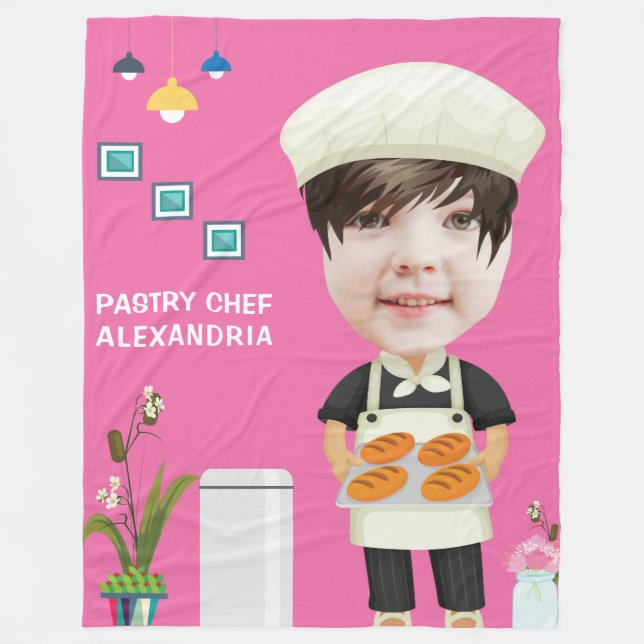 Konditorei Koch Kopf in Hole Bester Keks Geburtsta Fleecedecke (Vorderseite)