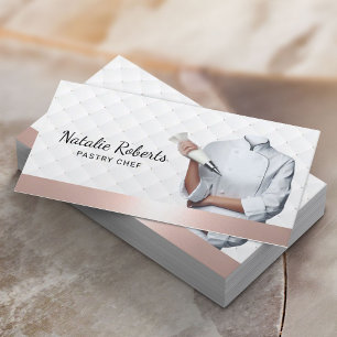 Konditorei Koch Luxus Rose Gold Süßigkeiten Kuchen Visitenkarte