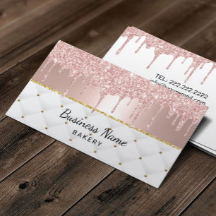 Konditorei Koch Moderne Rose Gold Tropfen #2 Visitenkarte