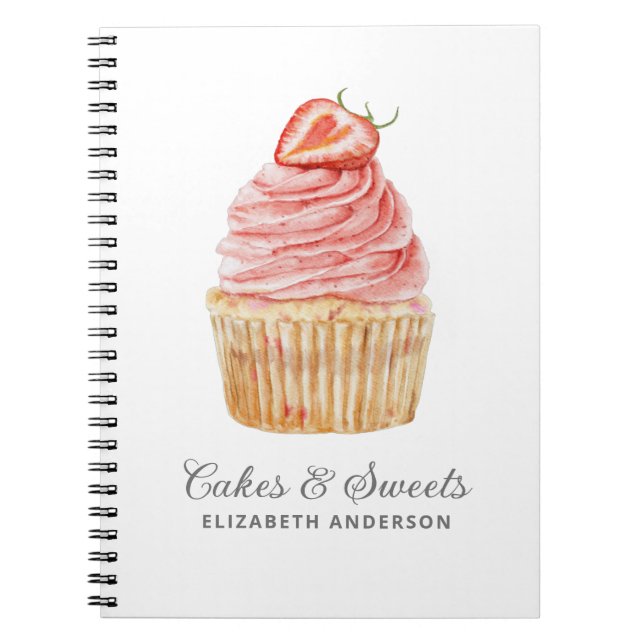 Konditorei Köche Bäckerei Cupcake Notebook Notizblock (Vorderseite)