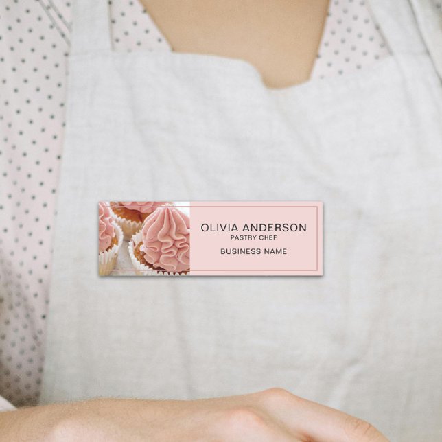 Konditorei Konditorei Cake Shop Custom Business Namenschild (Personalized Photo Bakery Confectionery Cake Shop Business Name Tag)