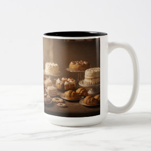 Konditorei, Kuchen & Backwaren - Elegant Zweifarbige Tasse