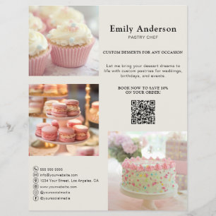 Konditorei-Service Bäckerei Foto QR Flyer