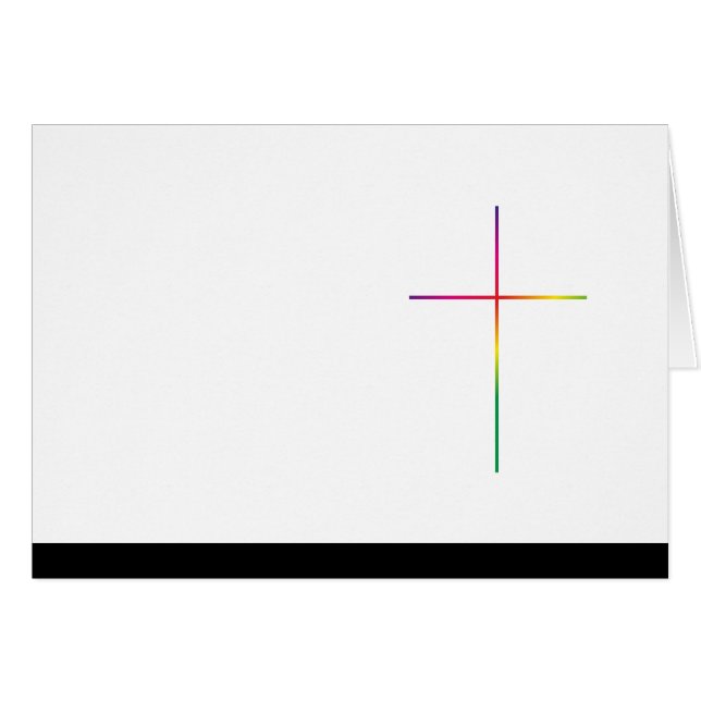 Kondolenzenkarte Regenbogen (Vorderseite (Horizontal))