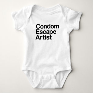 Kondom-Entweichen-Künstler-humorvoller Baby Strampler