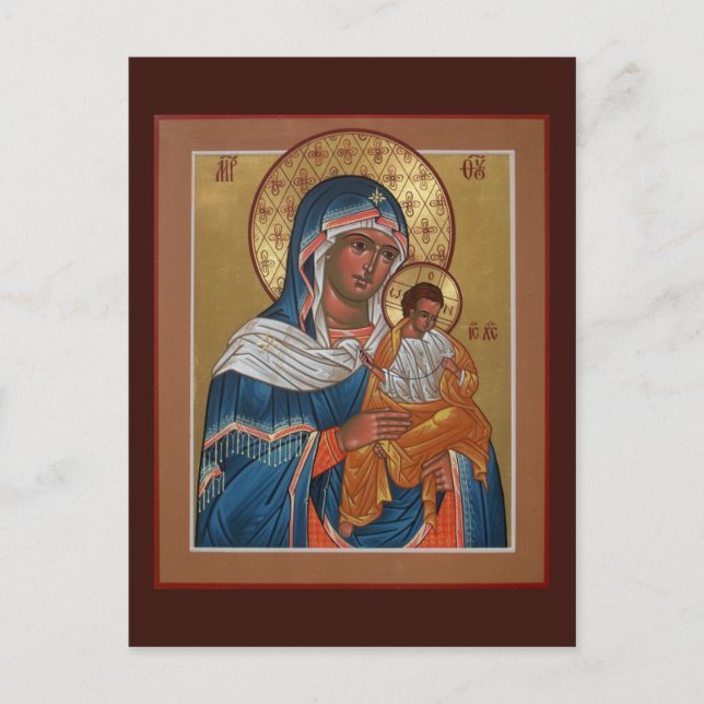 Konevitsa Mutter Gottes Gebetskarte Postkarte (Vorderseite)