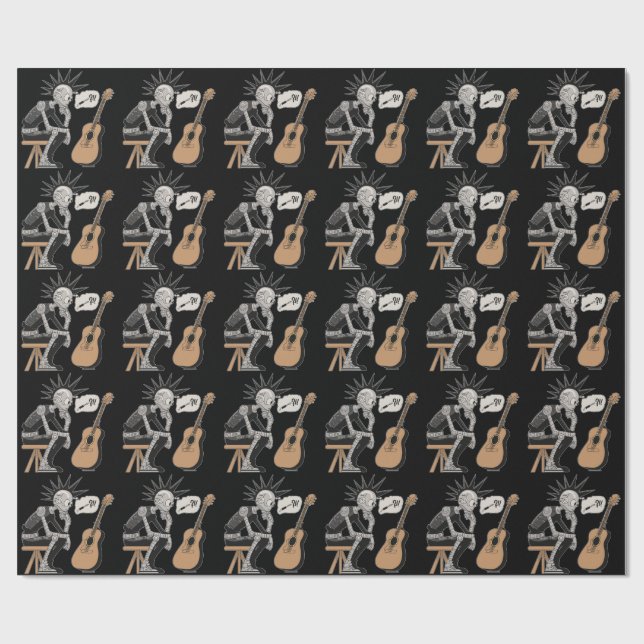 Konfektionierter Musikrobot Geschenkpapier (Flach)