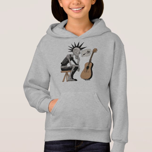 Konfektionierter Musikrobot Hoodie (Vorderseite)