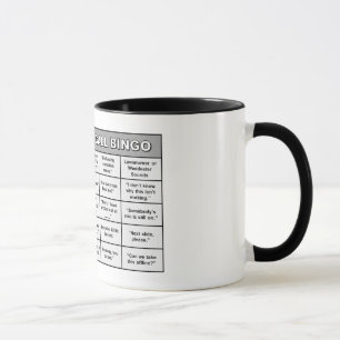 Konferenz-Anruf-Bingo-Tasse Tasse