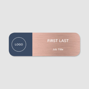 Konferenz-Logo-Name-Ausweis-Blush-Kupfer-Magnetisc Namensschild