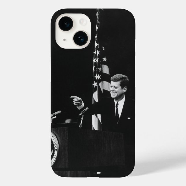 Konferenz von John Kennedy 35. US-Präsident Case-Mate iPhone 14 Hülle (Rückseite)