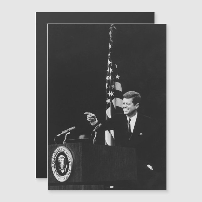Konferenz von John Kennedy 35. US-Präsident Magnetkarte (Vorne/Hinten)