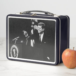 Konferenz von John Kennedy 35. US-Präsident Metall Brotdose