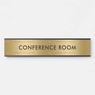 Konferenzraum metallic faux gold Hintergrund Türschild