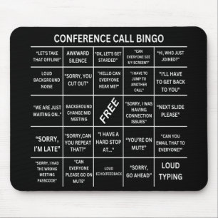 Konferenzschaltung Bingo Mousepad