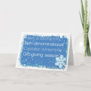 Konfessionslose Weihnachtskarte Feiertagskarte