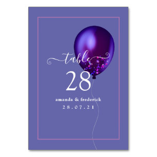 Konfetti-Ballon-Tischnummer Tischnummer