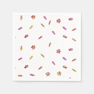 Konfetti Dog Paw Print Muster Custom Serviette