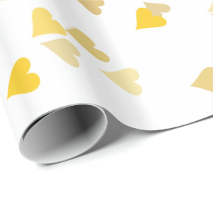 Konfetti-Geschenkpapier Golden Hearts Geschenkpapier
