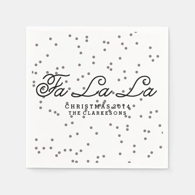 KONFETTI | HANDSCHRIFTLICHE URLAUB NAPKINS SERVIETTE (Vorderseite)