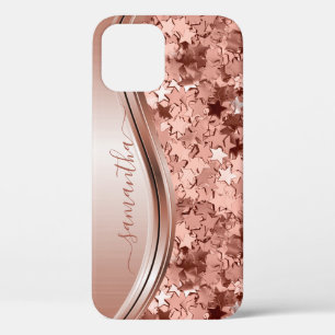 Konfetti Sterne Roségold handgeschriebener Name Me Case-Mate iPhone Hülle