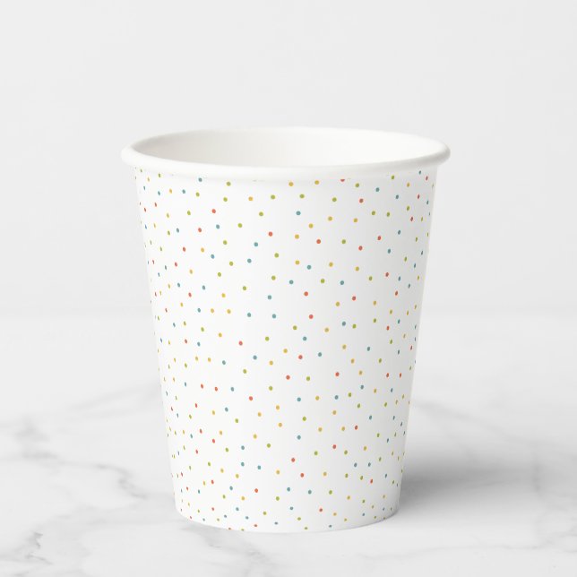 Konfettopapier Pappbecher (Vorderseite)
